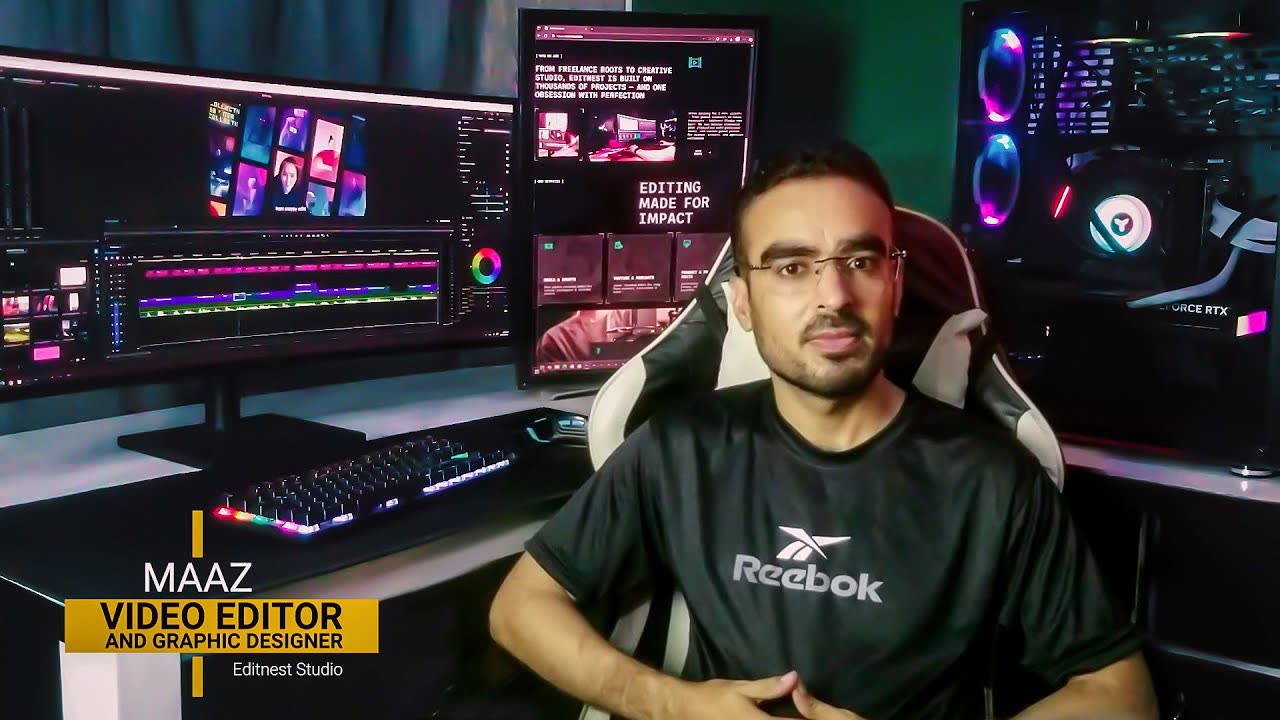 Maaz at his editing desk